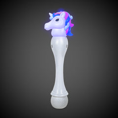 LED Unicorn Bubble Wand with Bubbles