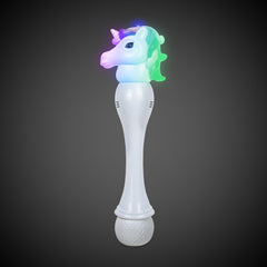 LED Unicorn Bubble Wand with Bubbles