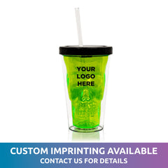 LED Neon Green Skull Cup