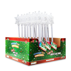 LED Snowflake Disco Ball 15" Wands Retail Display