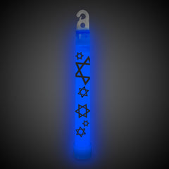 Blue Star of David 6" Glow Sticks