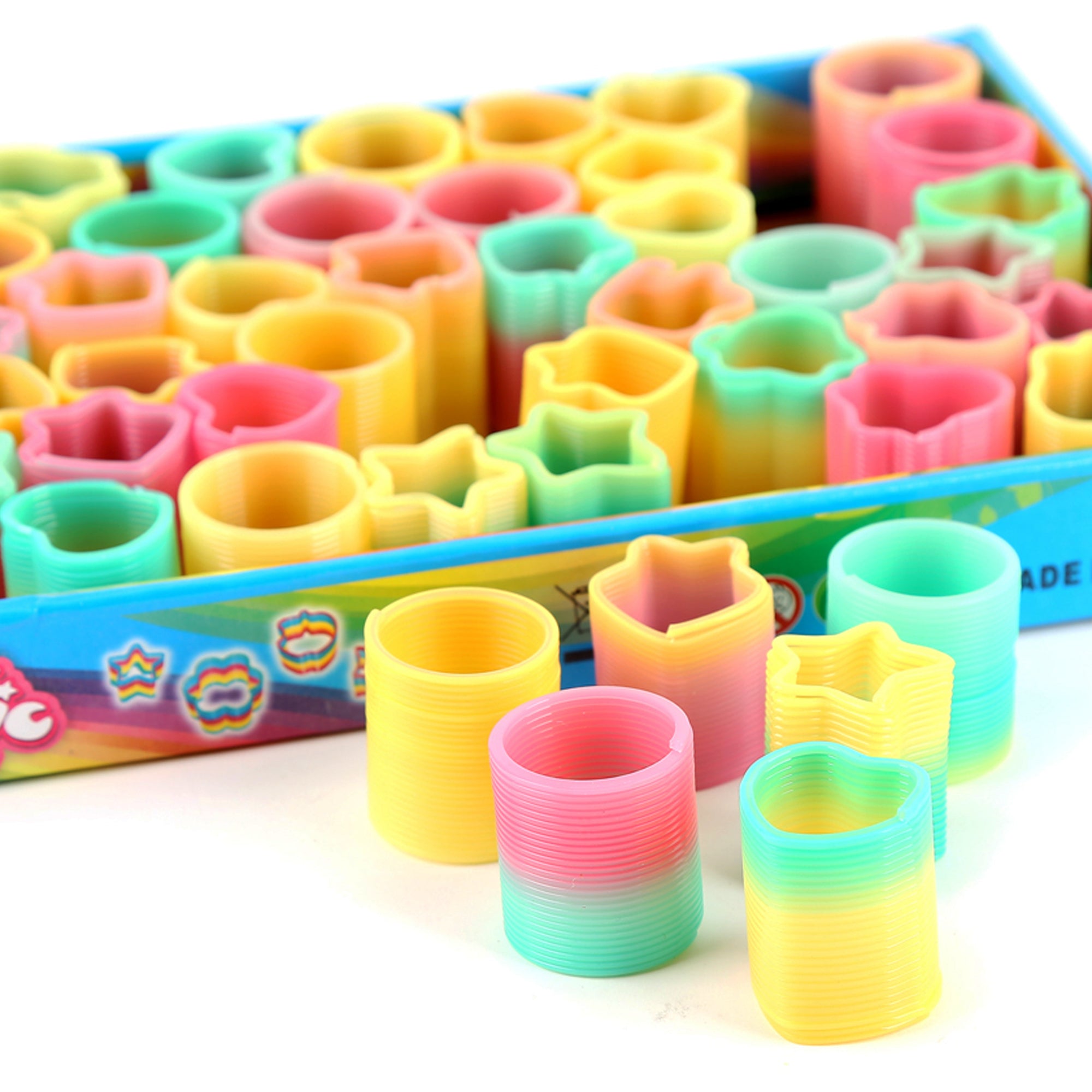 Assorted Shapes Mini Rainbow Spring Toys - 50 pack – Windy City Novelties