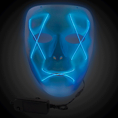 LED Blue EL Wire Mask
