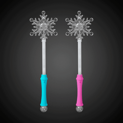 LED Snowflake Disco Ball 15" Wands Retail Display