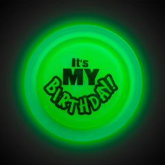 It's My Birthday Green Glow Badge