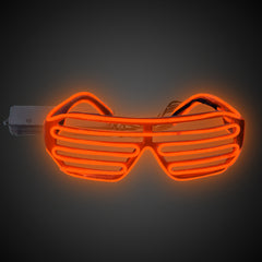 Orange EL Wire Sound Activated Shades