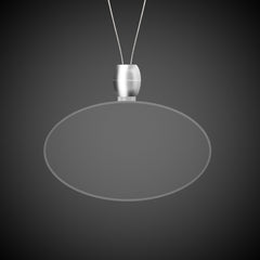 Blue LED Oval Pendant Necklaces