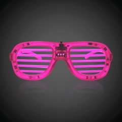 LED Pink Slotted Glasses