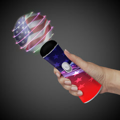 LED American Flag Coin Spinner Wand