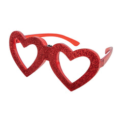 LED Red Heart Glitter Glasses