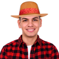 Cowboy Hats With Red Bandanas