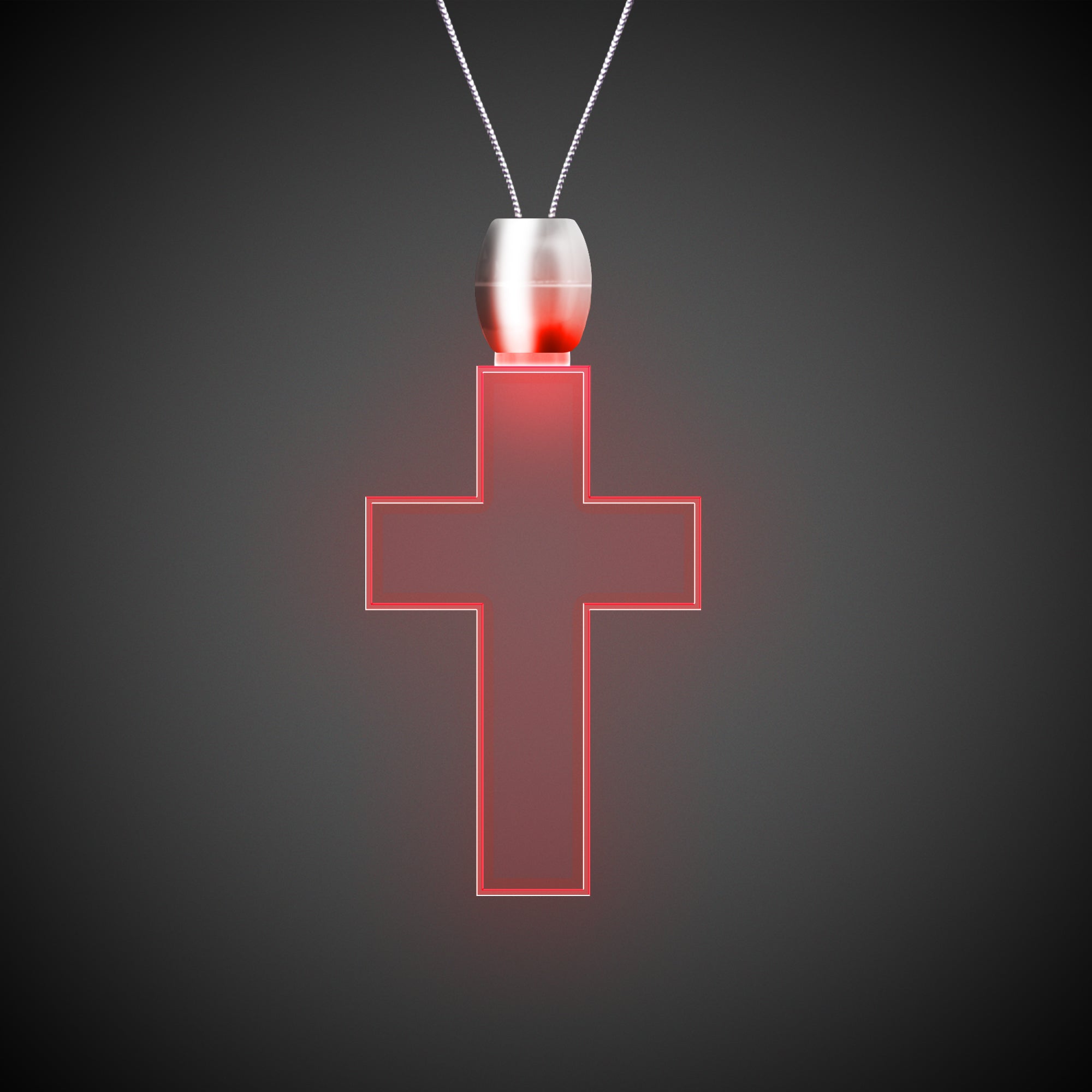 Led Cross Pink Red LED Cross Pendant Necklace – Windy City Novelties