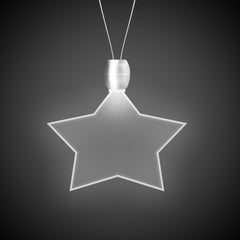 White LED Star Pendant Necklace