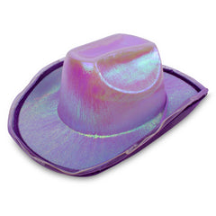 LED Purple Iridescent Cowboy Hat