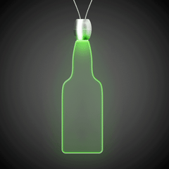 Green LED Bottle Pendant Necklace