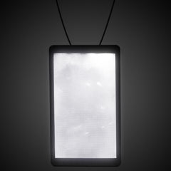 LED White Rectangle Backlit Badge
