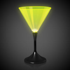 LED Neon Yellow 7 oz. Martini Glass