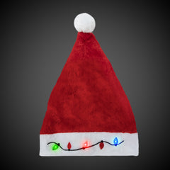 LED Christmas Bulb Santa Hats Retail Hanging Display