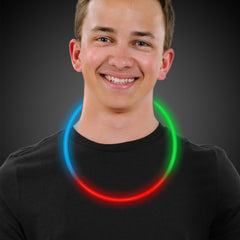 Green, Red and Blue 22" Glow Necklaces
