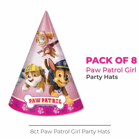 Paw Patrol Girl Party Hats, 8ct – Windy City Novelties