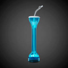 LED Blue Flashing 17 oz. Yard Glass