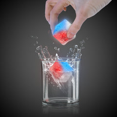 Red, White & Blue LED Ice Cubes