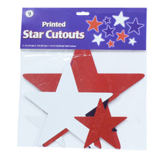 Red, White and Blue Star Cutouts