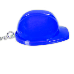 Blue Construction Hat Bottle Opener Keychain