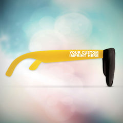 Custom Yellow Billboard Novelty Sunglasses