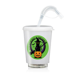 LED Halloween 12 oz. Cup with Lid & Straw