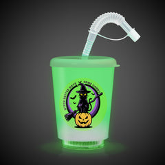 LED Halloween 12 oz. Cup with Lid & Straw