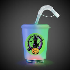 LED Halloween 12 oz. Cup with Lid & Straw