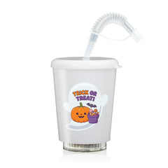 LED Halloween Trick or Treat 12 oz. Cup with Lid & Straw
