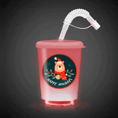 LED Holiday Bear 12 oz. Cup