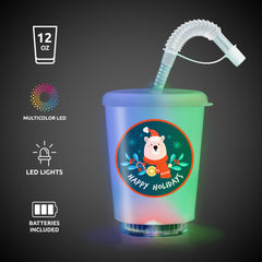 LED Holiday Bear 12 oz. Cup