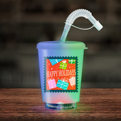 LED Happy Holidays 12 oz. Cup