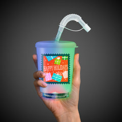 LED Happy Holidays 12 oz. Cup