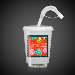 LED Happy Holidays 12 oz. Cup