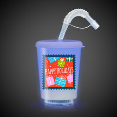 LED Happy Holidays 12 oz. Cup
