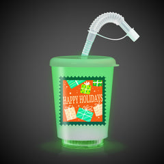 LED Happy Holidays 12 oz. Cup