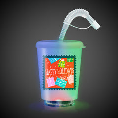 LED Happy Holidays 12 oz. Cup