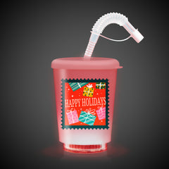 LED Happy Holidays 12 oz. Cup