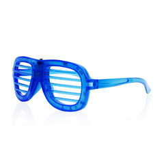 LED Blue Slotted Glasses