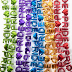 Rainbow Pride 32" Word Bead Necklaces