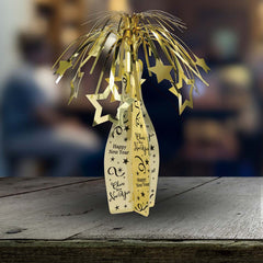 New Year Champagne Bottle Centerpiece