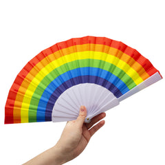 Rainbow Folding Fans