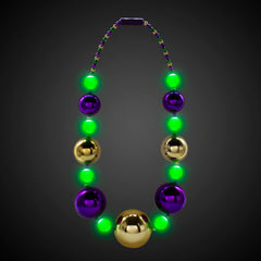 LED Mardi Gras Jumbo Bead Necklace