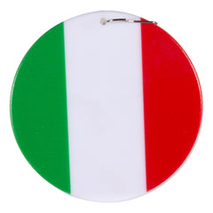 Italian Flag Plastic Medallion