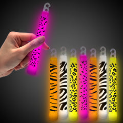 Assorted Animal Print 6" Glow Sticks