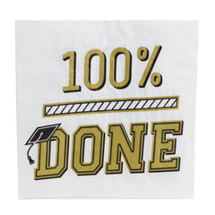100% Done Grad Lunch Napkins